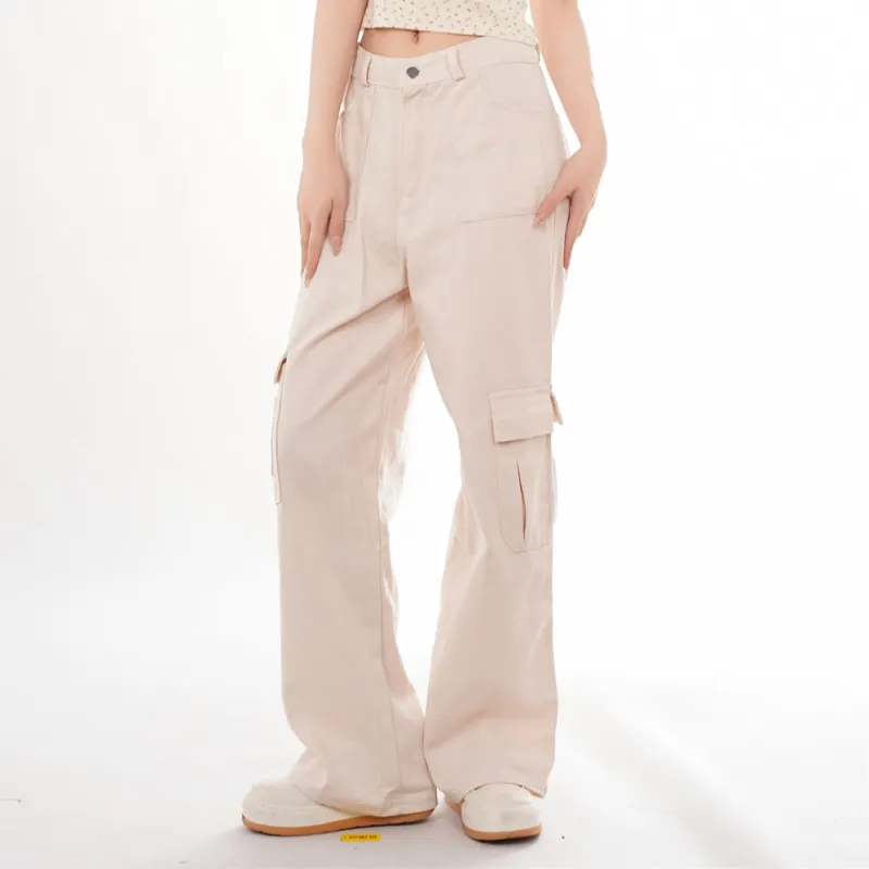 YuChaJia Jeans Women's Apricot-5