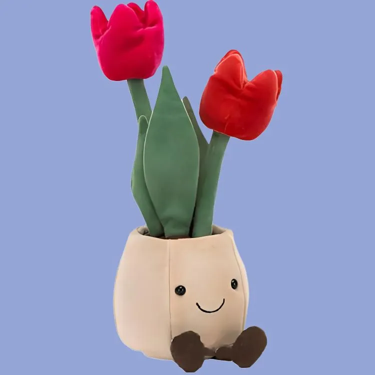 JELLYCAT Amuseables Tulip Pot Plush Toy-2