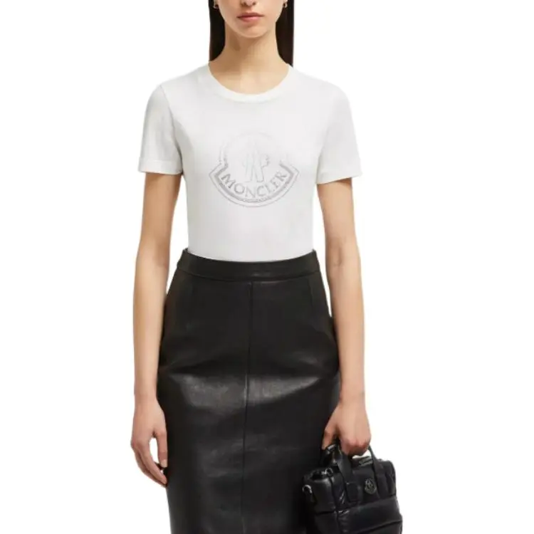 Moncler Logo Embellished Crewneck T Shirt-2