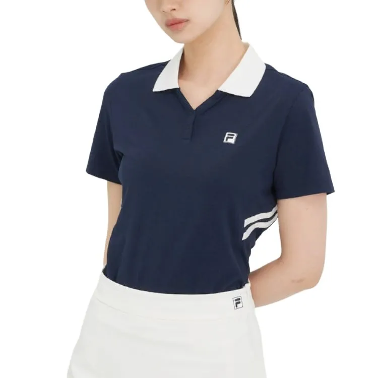 FILA Polo Shirt Women's Dark Marine Blue-2