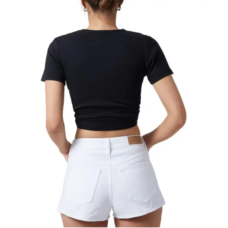 PACSUN Denim Shorts Women's White-1