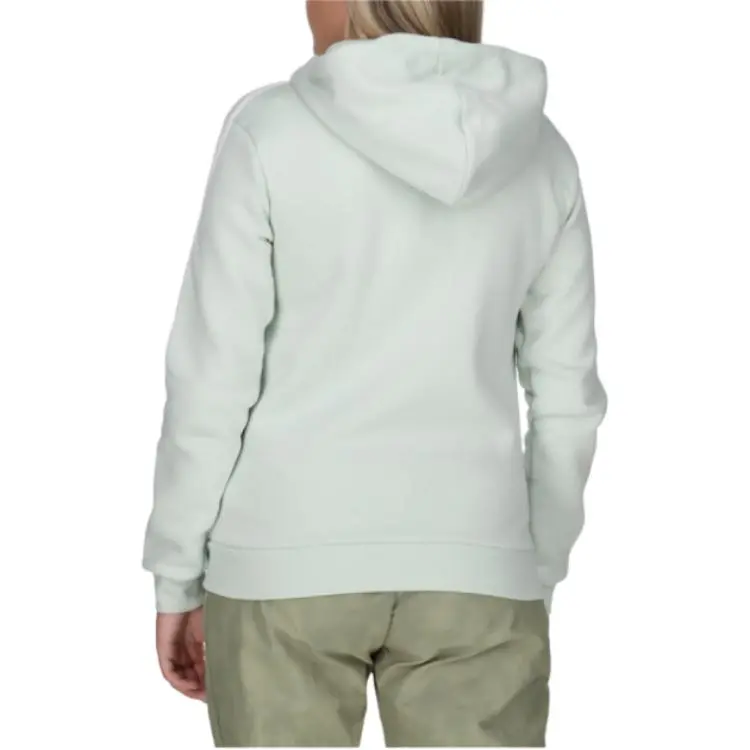 Adidas Essentials 3 Stripes Full Zip Fleece Hoodie Linen Green-4