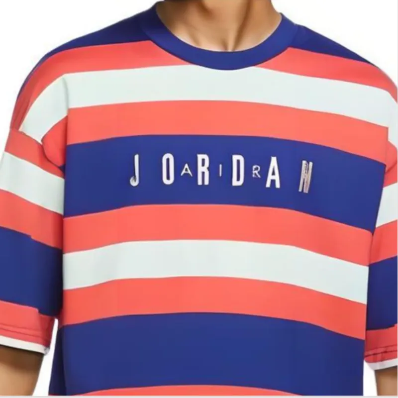 Jordan T Shirts Men Pink/Blue-2