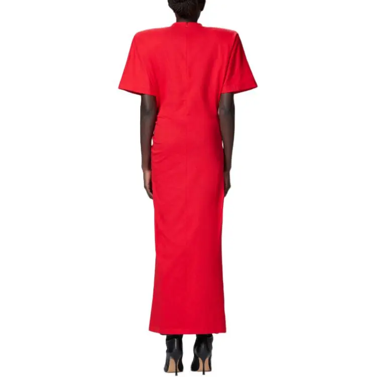 PINKO Short Sleeved Dress Women's Red-4