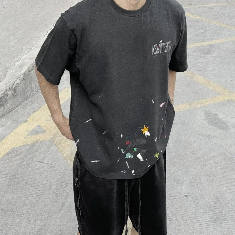Askyurself T Shirts Unisex Washed Black-2
