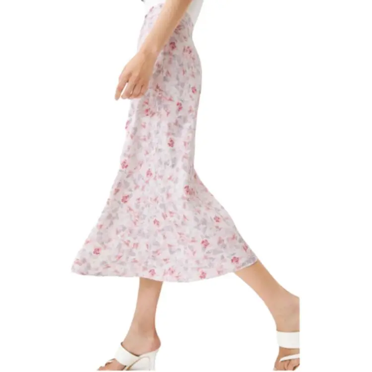 ONLY SS23 Casual Long Skirts Women's Watercolor Small Flower-4