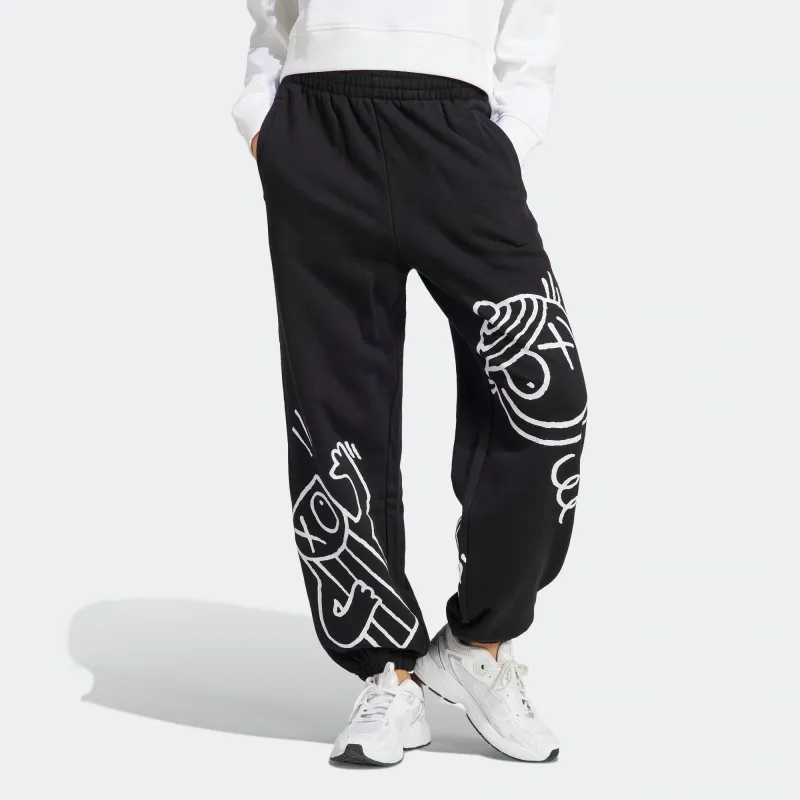 Adidas Originals MR.A JOGGERS Knitted Sports Pants Women's Black-1