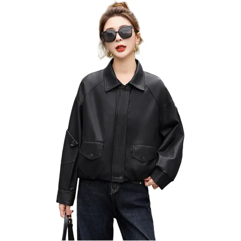Fele.d Leather Jackets Women's-13