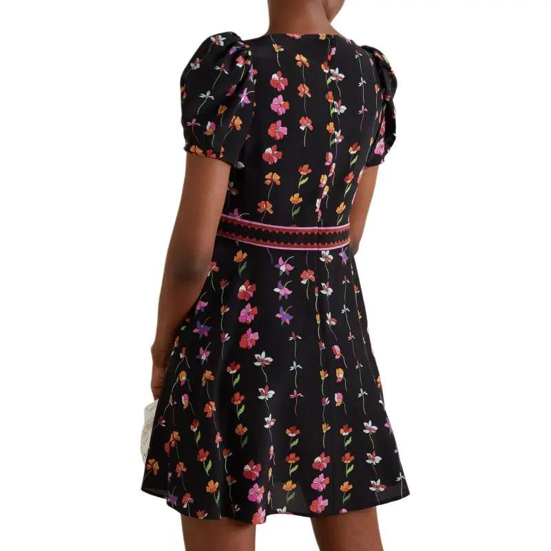 Valentino Short Sleeved Dresses Women's Black-3
