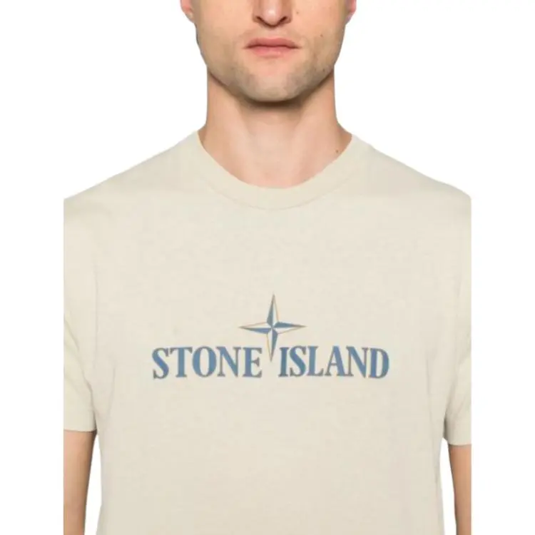STONE ISLAND Logo Printed Crewneck T Shirt-4