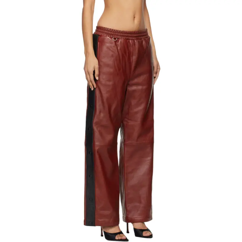 Doublet Leather Pants Women's Red-2