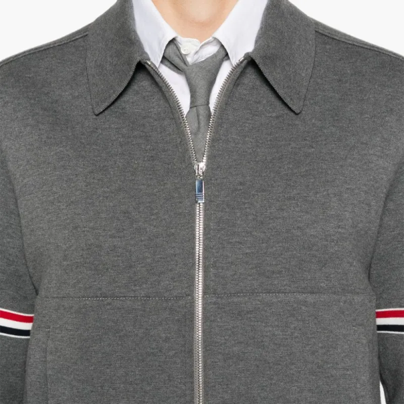 THOM BROWNE RWB stripe Zip up Jacket-4