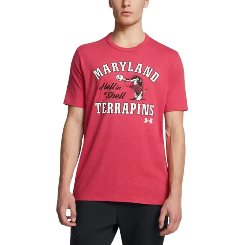 Under Armour All DayCollegiate FW24 T-Shirt Men's Dark Pink-2