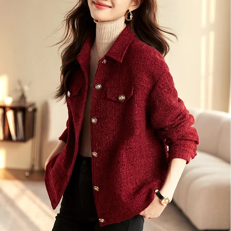 Still Quiet Puffer Jacket Women's Red-4