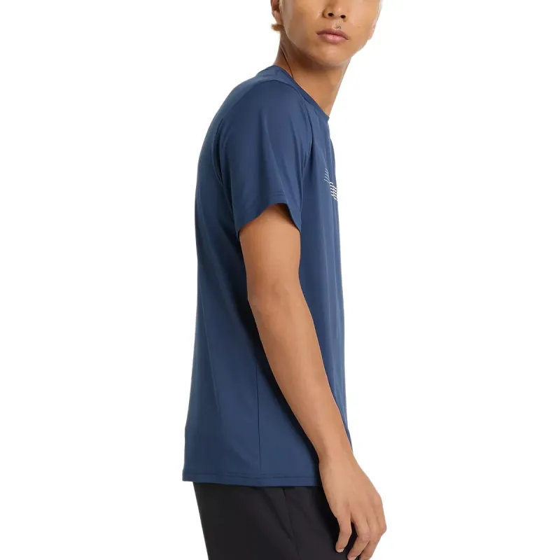 New Balance Linear Lines Performance T Shirt Men's Marine-2