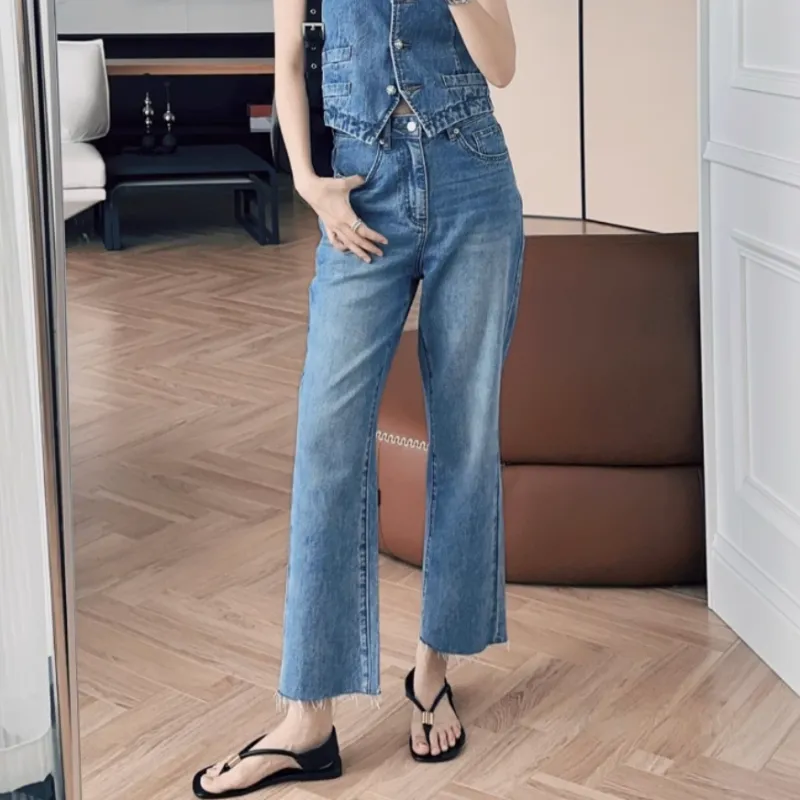 MEIYANG Jeans Women's Blue-3