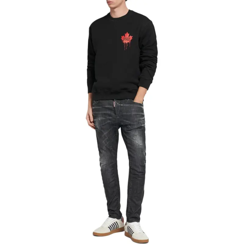 DSQUARED 2 Logo Printed Crewneck Sweatshirt-4