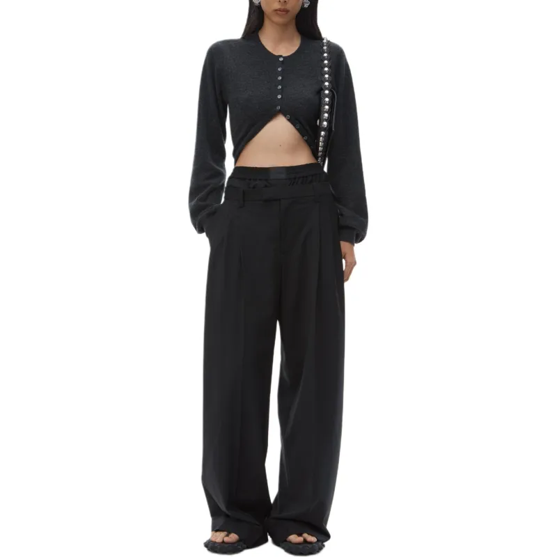 Alexander Wang W/ Boxer Pleated Trousers Black-1