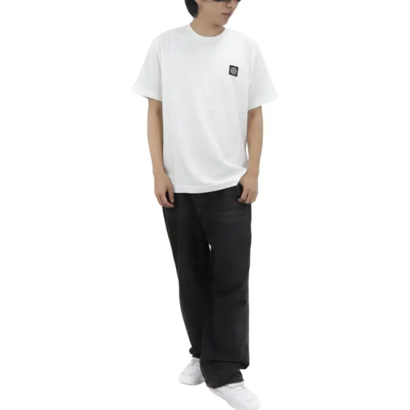 STONE ISLAND Logo Patch Crewneck T Shirt-4