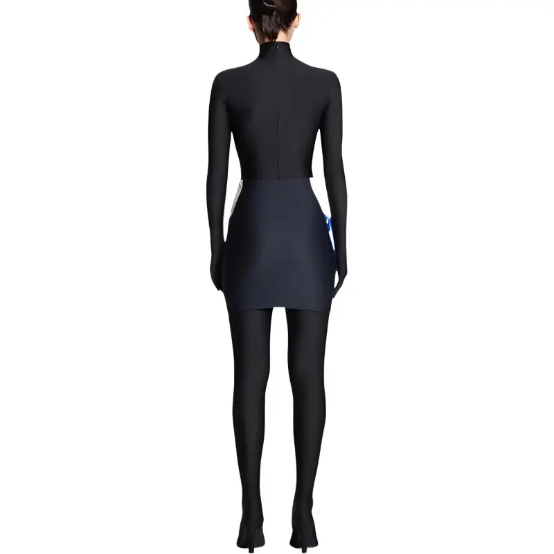Balenciaga Tracksuit Stretch Skirt 'Black'-3