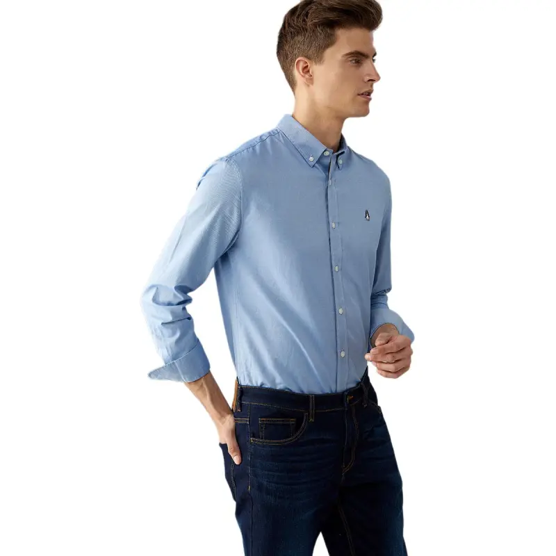 Hush Puppies Shirt Men's Medium Blue-3