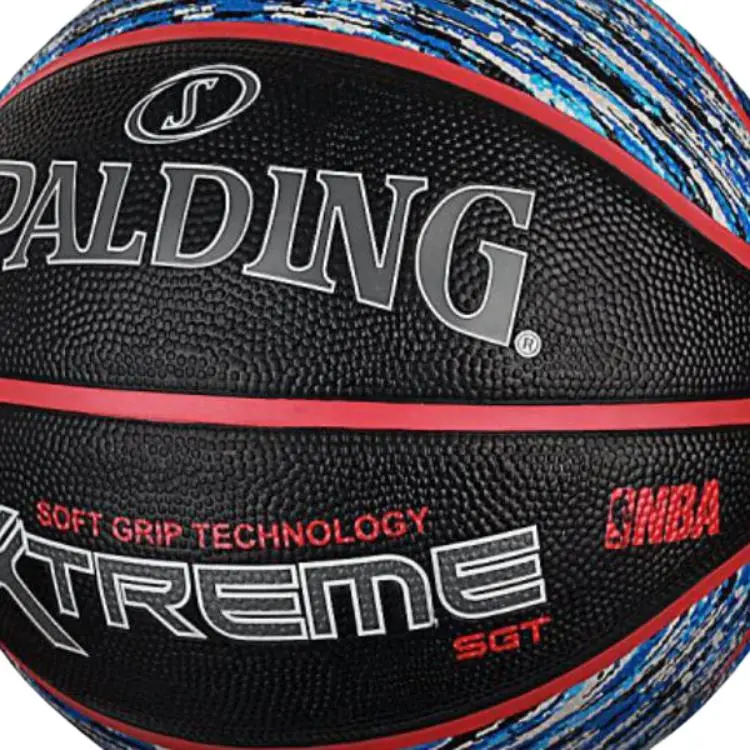 SPALDING Rubber Basketball Blue Black Size 7 Training Unisex-3