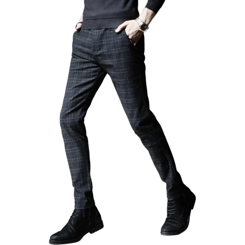 Devanro Casual Pants Men's Black-3