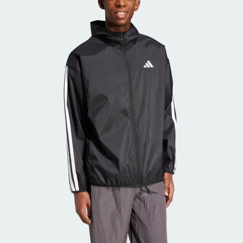 Adidas Essential3-Stripes Jackets Coats Men's Black/White-1