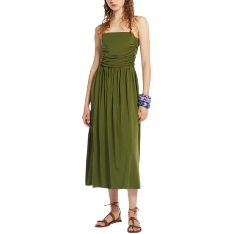 WEEKEND MaxMara Slip Dress Women's Green-3