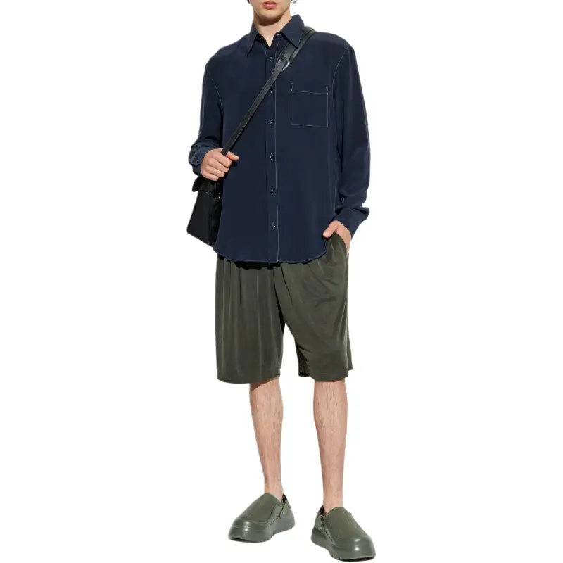 GIORGIO ARMANI Stretch Cupro Bermuda Shorts-3