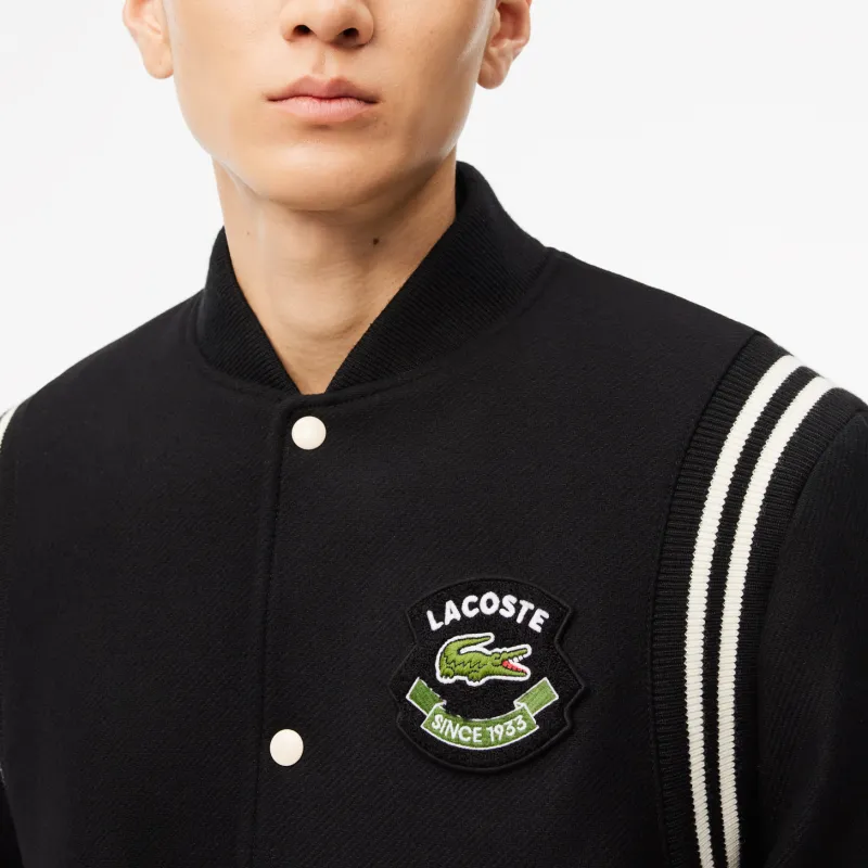 LACOSTE Varsity Logo Patch Jacket-3