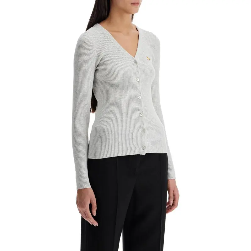 Maison Kitsune Baby Fox Patch Knit Cardigan-2