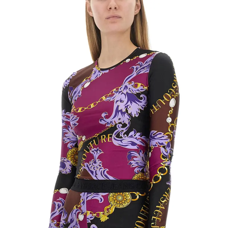 VERSACE JEANS COUTURE Logo print Bodysuit-4