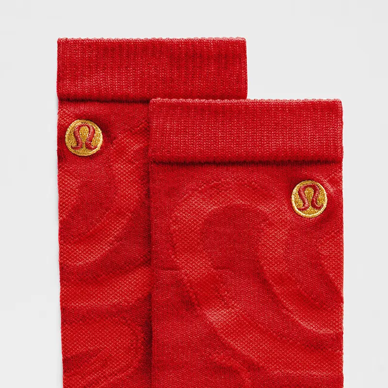 Lululemon Daily Stride Mid Calf Socks Women's 1 Pack Deep Red/True Red-1