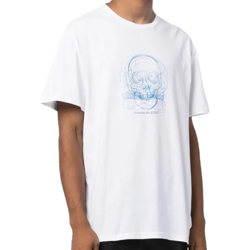 McQ Alexander McQueen Skull Printed Crewneck T Shirt-3
