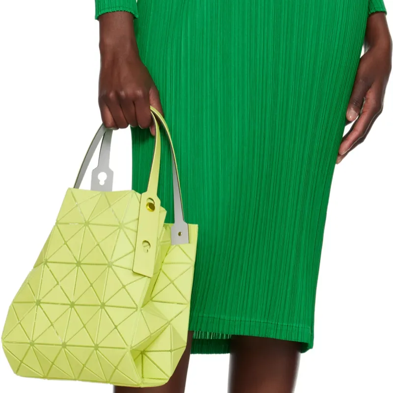 ISSEY MIYAKE CARAT PVC Tote Bag, Shopping Bag, Handbag Tubas Women's Yellow-4