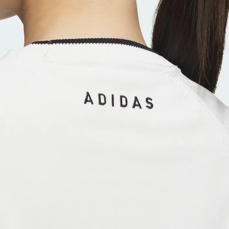 Adidas Long Sleeve Pullover Sweater Knitwear Women's White-5