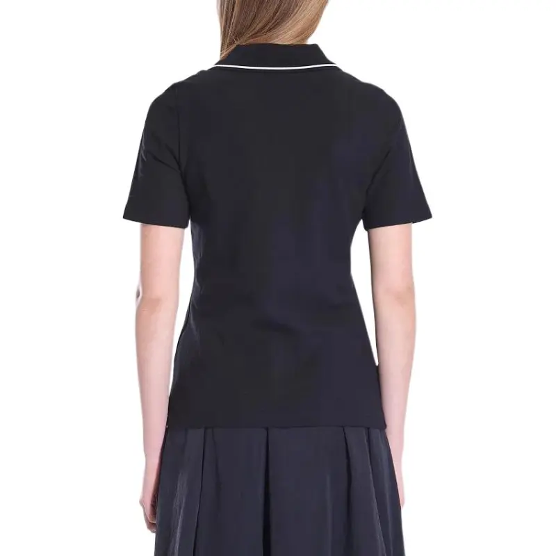 Moncler Logo Patch Piquet Polo Shirt-1