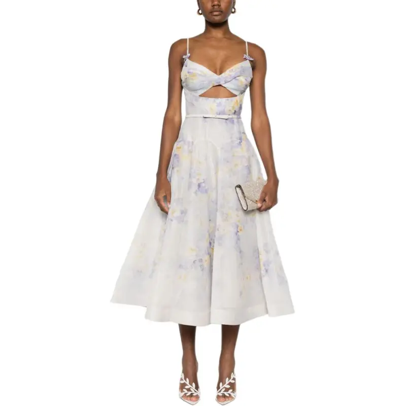Zimmermann Crush Twist Front Midi Dress-1