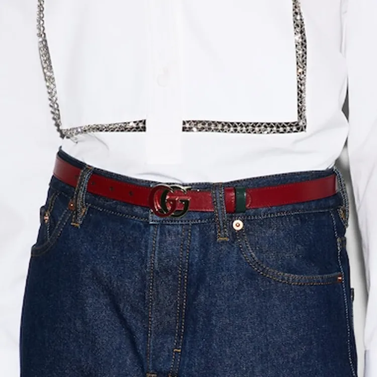 GUCCI Logo Plaque Reversible Belt-2