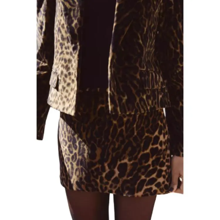 ZARA Trf Casual Short Skirts Women's Leopard Print-3