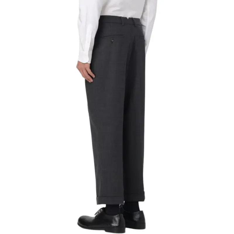 Ami Paris Pleated Tapered Leg Trousers-4
