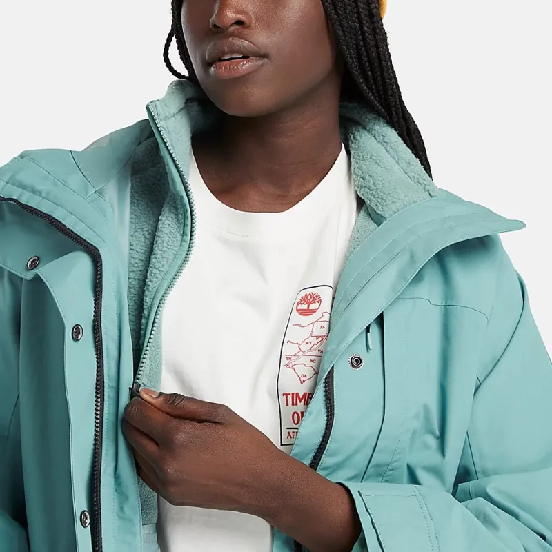 Timberland Waterproof Windbreaker Jacket Women's Blue-2