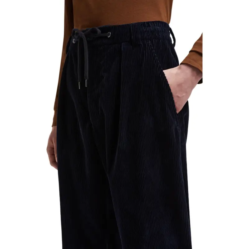 Moncler Drawstring Corduroy Straight Leg Trousers-3