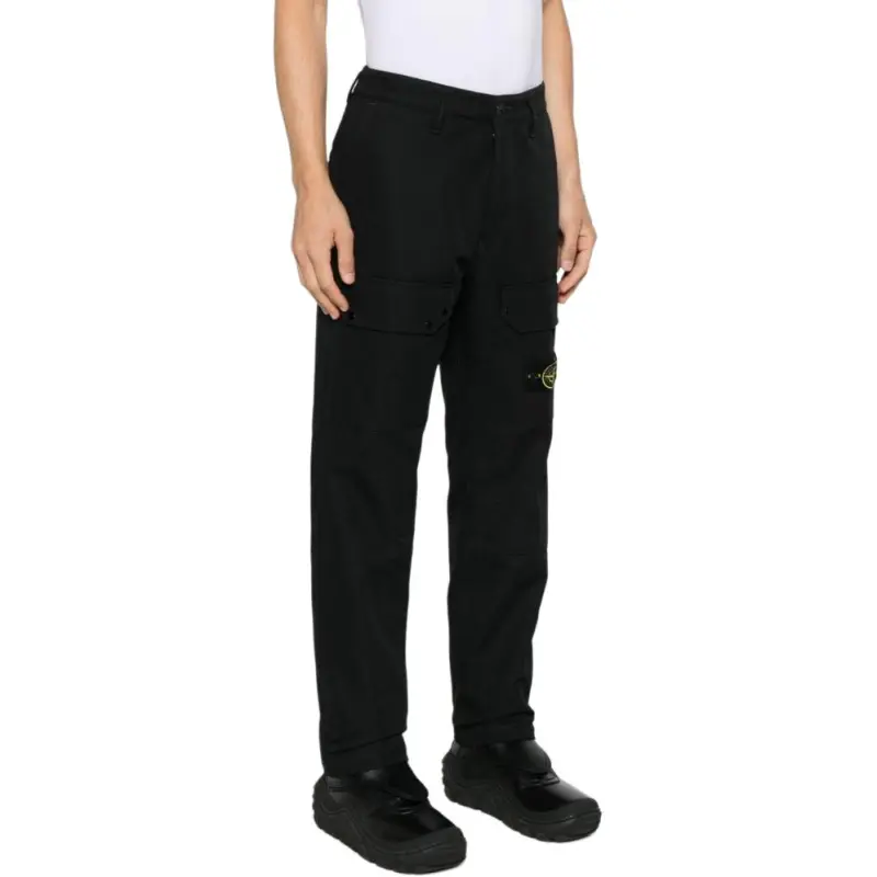 STONE ISLAND Logo Patch Cargo Pants-3