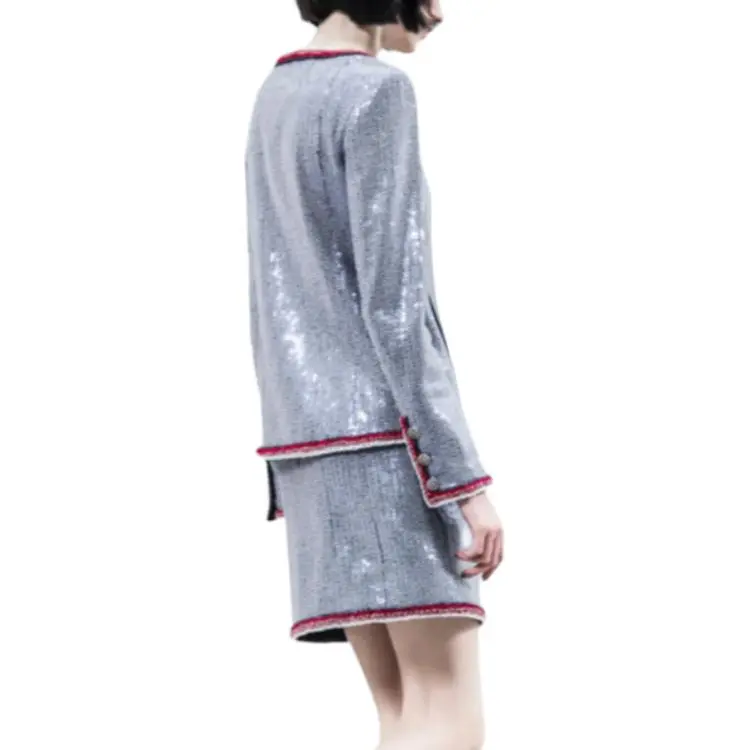 CHANEL Jackets Coats Women's Gray-2