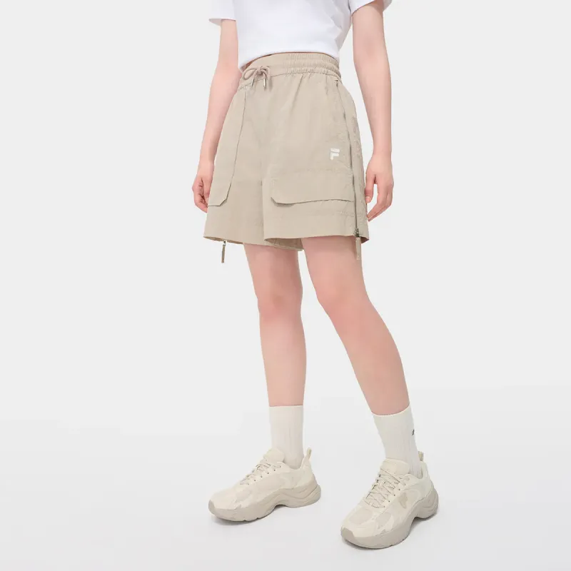 FILA FUSION Casual Shorts Women's Gray Brown Khaki-2