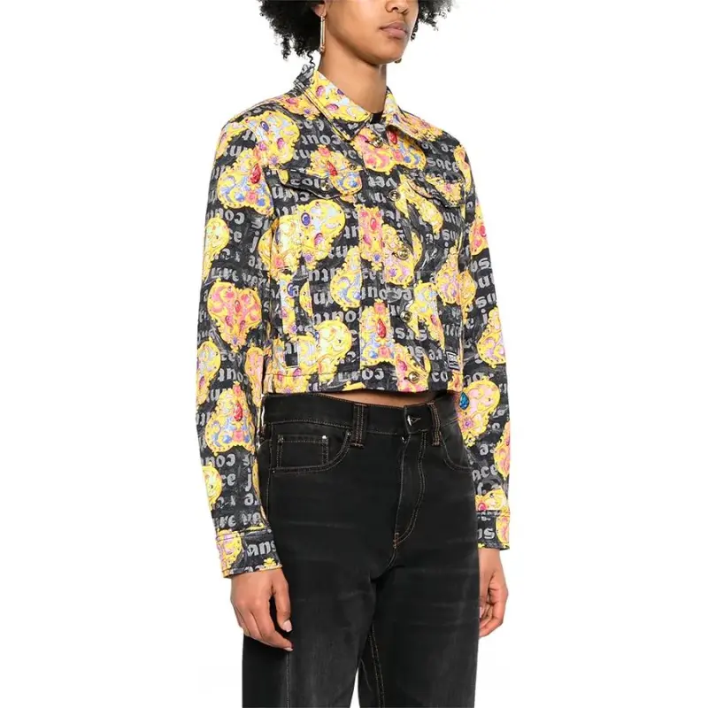 VERSACE JEANS COUTURE Heart Couture print Denim Jacket-3