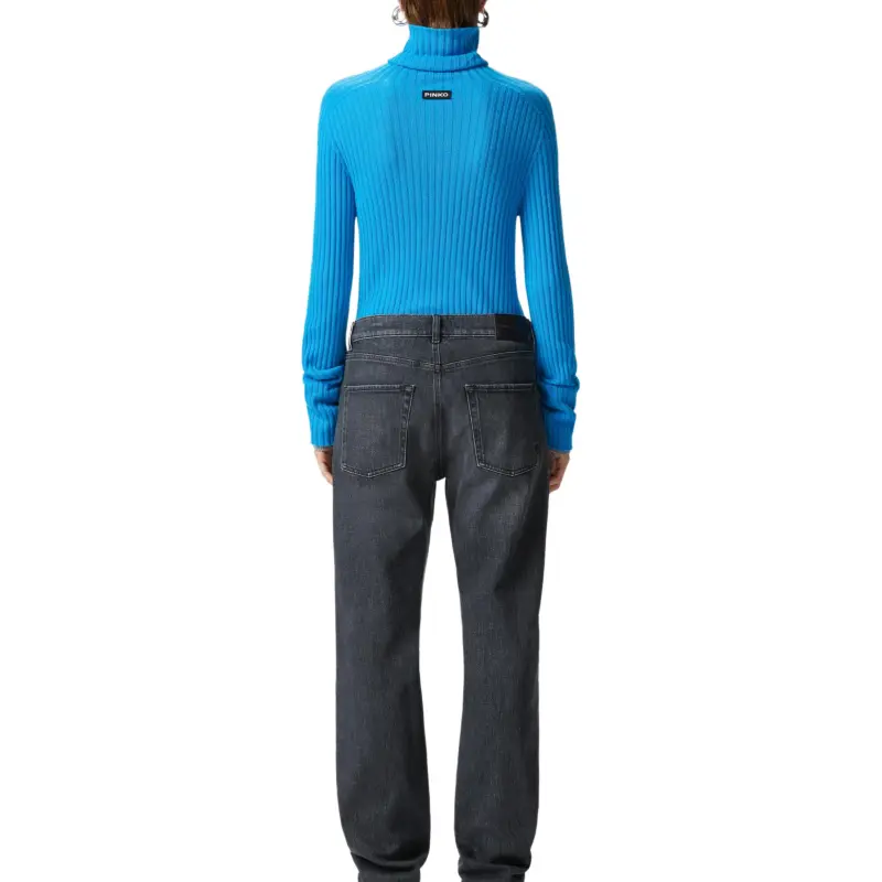 PINKO Kanaani Roll Neck Ribbed Jumper-3