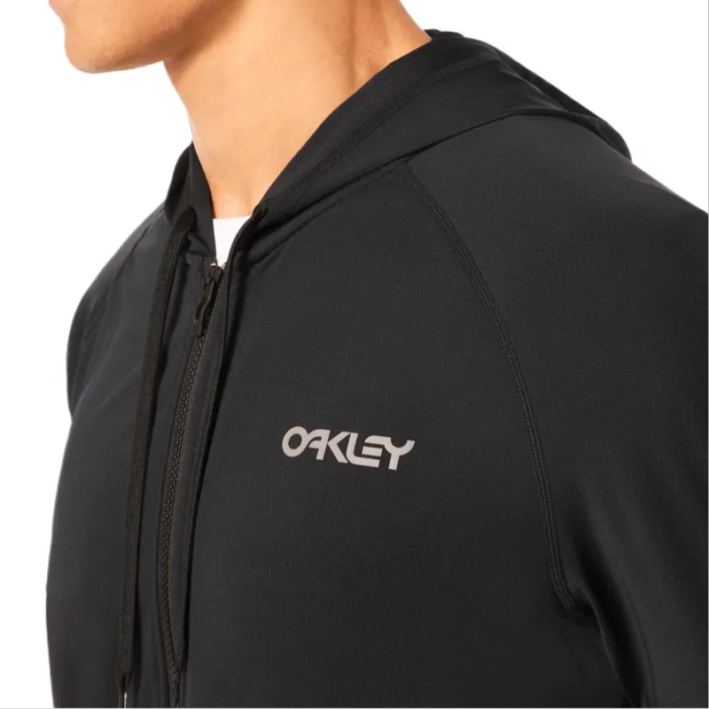 Oakley Moisture Wicking Windbreaker Jacket Men's Blackout-3
